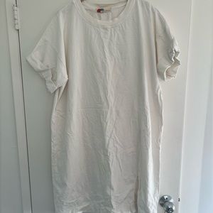 Free People White T Shirt Dress